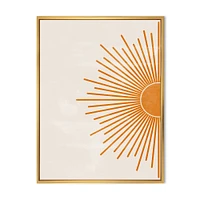 Orange Sun Print I  Canvas Wall Art