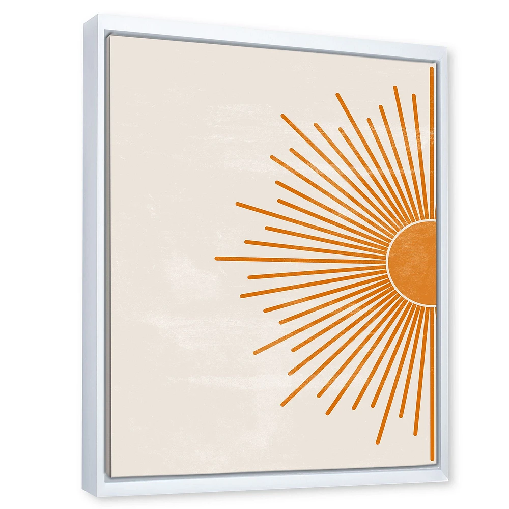 Orange Sun Print I  Canvas Wall Art