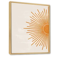 Orange Sun Print I  Canvas Wall Art