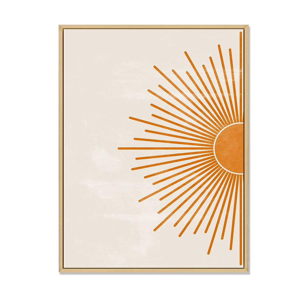 Orange Sun Print I  Canvas Wall Art