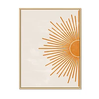 Orange Sun Print I  Canvas Wall Art