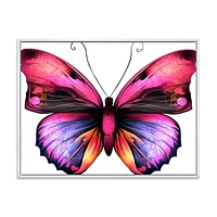 Bright Pink Butterfly Portrait  Wall Art