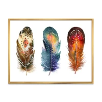Colourful Boho Feather Set IX  Wall Art
