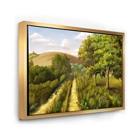 Vibrant Country Road During Summer  Wall Art