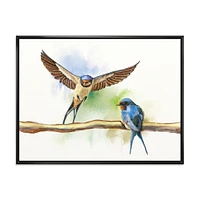 Two Barn Swallows Birds  Wall Art