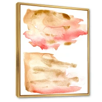 Pink Gold Red and Beige Abstract Clouds  Canvas Wall Art Print