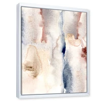 Pastel Abstract with Dark Blue Pink & Gray Spots  Wall Art