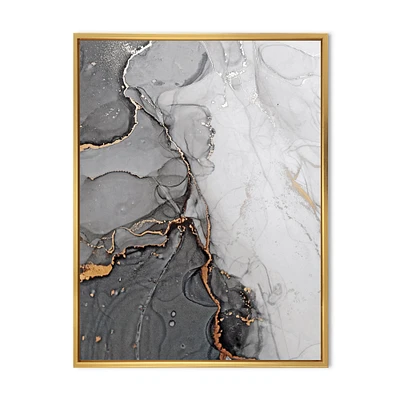 Delicate and Grey Drops Canvas Wall Art Print