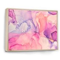 Pink and Purple Abstract Marble Texture I Canvas Wall Art Print
