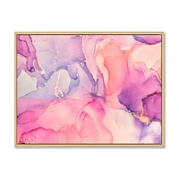 Pink and Purple Abstract Marble Texture I Canvas Wall Art Print