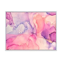 Pink and Purple Abstract Marble Texture I Canvas Wall Art Print