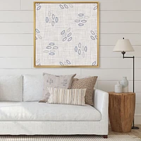 Watercolor Farmhouse Flower Motif Background XI Canvas Wall Art Print
