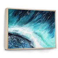 Navy Blue Ocean Waves with White Seafoam I Canvas Wall Art Print
