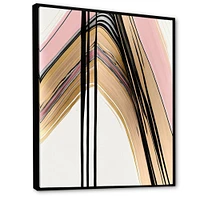 Minimalism Pink And Gold Cubic Fusion V Wall Art