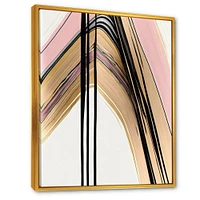 Minimalism Pink And Gold Cubic Fusion V Wall Art
