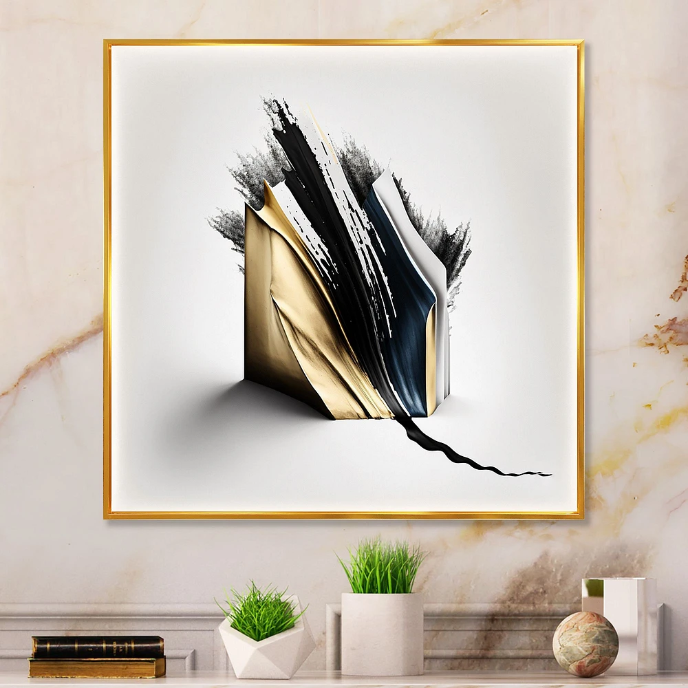 Black And Gold Cubic Expression VI Wall Art