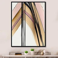 Minimalism Pink And Gold Cubic Fusion IX Wall Art