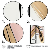 Minimalism Pink And Gold Cubic Fusion IX Wall Art