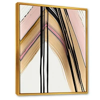 Minimalism Pink And Gold Cubic Fusion IX Wall Art