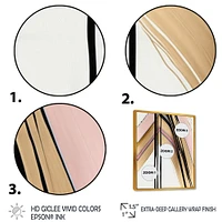 Minimalism Pink And Gold Cubic Fusion IX Wall Art