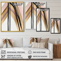 Minimalism Pink And Gold Cubic Fusion IX Wall Art