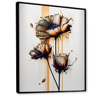 Orange Daisy Flower On Abstract Fusion I Wall Art