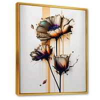 Orange Daisy Flower On Abstract Fusion I Wall Art