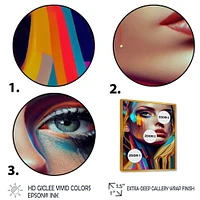 Vibrant Creative Woman Portrait VI Wall Art
