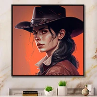 Western Cow Girl Wall Art