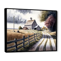 Calm Red Barn Spring VII Wall Art