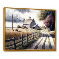Calm Red Barn Spring VII Wall Art