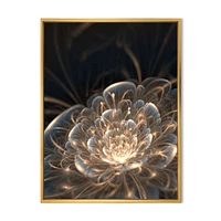 Fractal Flower with Golden Rays  Canvas Art Print