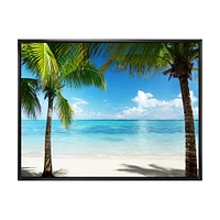 Palm Trees and Sea  Canvas Wall Art
