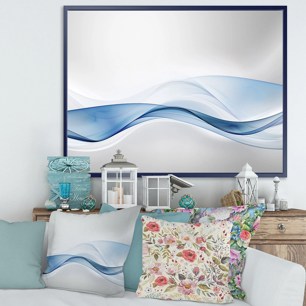 3D Wave of Water Splash  Digital Art Canvas Print