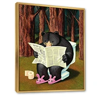 Bear the Woods  Digital Art Canvas Print