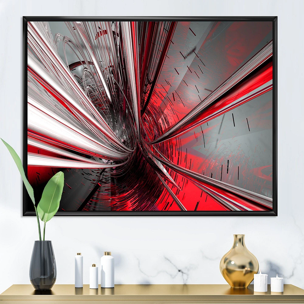 Fractal 3D Deep into Middle  Art Canvas Print