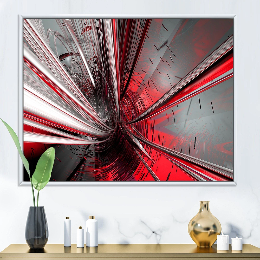 Fractal 3D Deep into Middle  Art Canvas Print