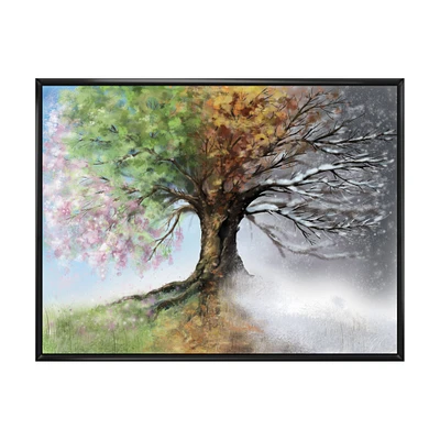 Tree with Four Seasons  Canvas Art Print
