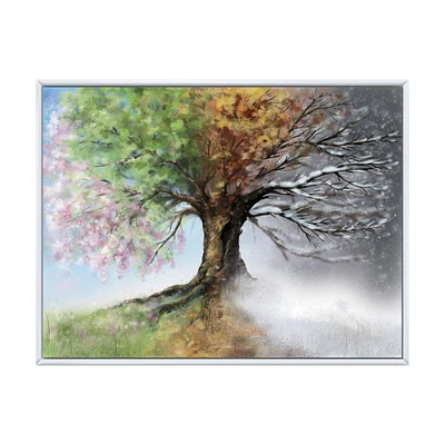 Tree with Four Seasons Canvas Art Print