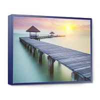 Wooden Sea Bridge and Sunset  Wall Art