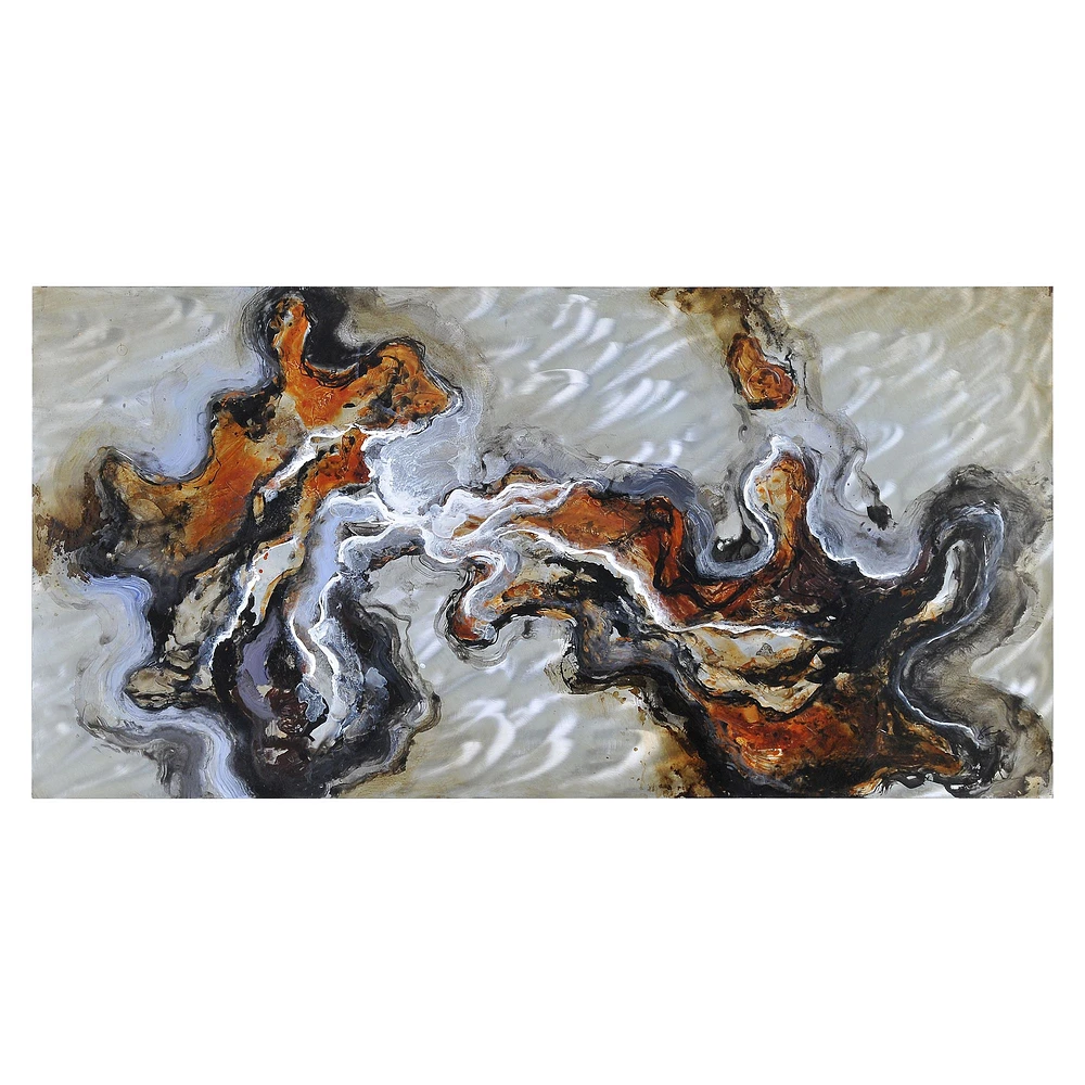 Art mural Blending Waters à texture en aluminium