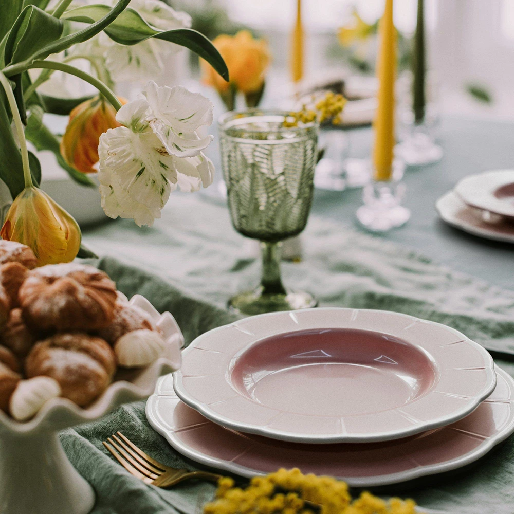 Flora Dinner Plate, 28cm - Light Blue
