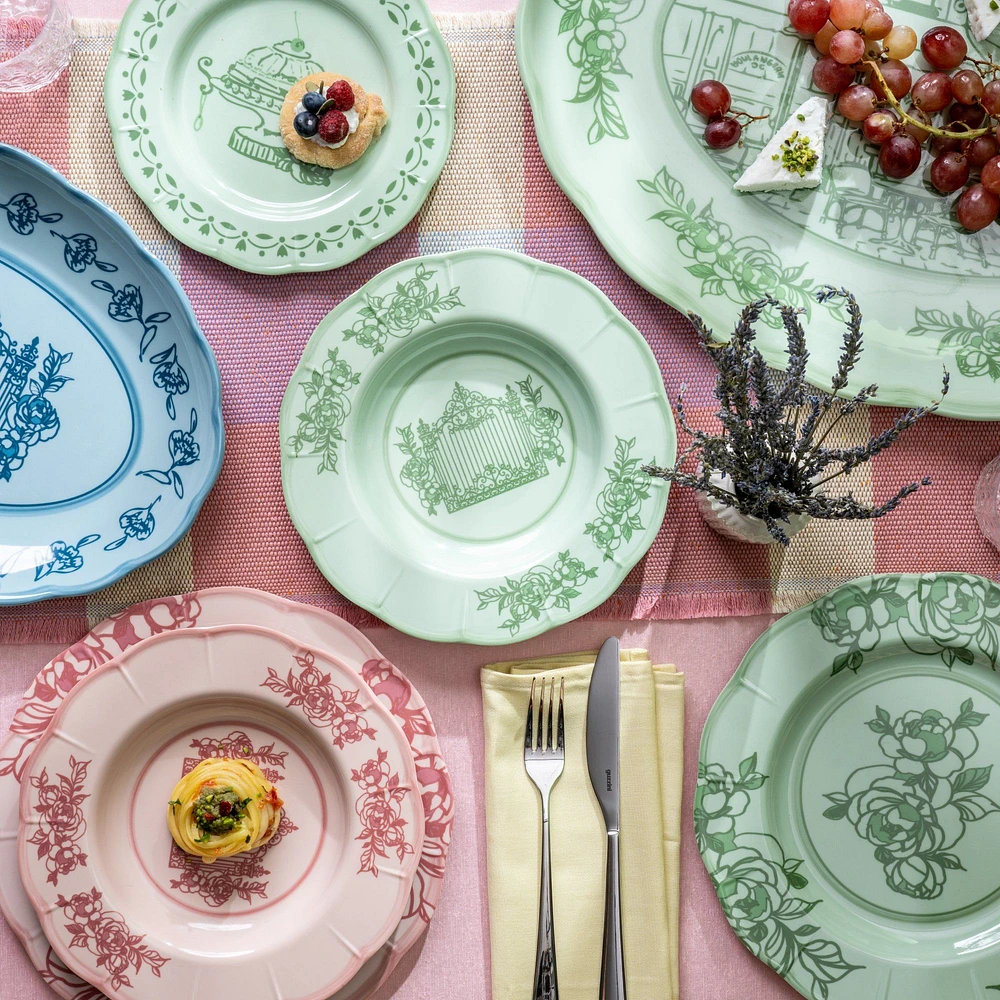 Josephie Large Round Tray - Dusty Green