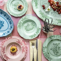 Josephie Large Round Tray - Dusty Green