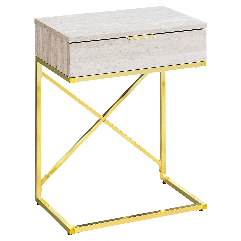 Table d'appoint multifonctionnelle - beige
