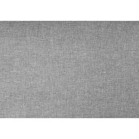 Elegant Wingback Headboard  Grey Linen With Chrome Trim - Queen