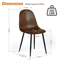 Modern 5-Piece Round Espresso Dining Set with Brown Suede Chairs