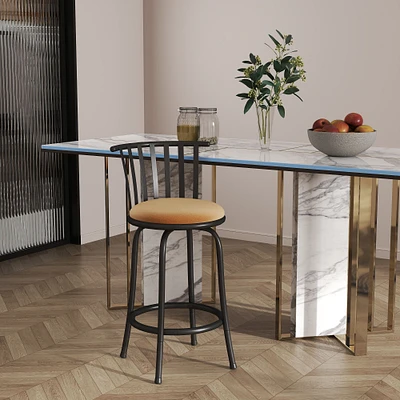 Adjustable Swivel Barstool - Brown