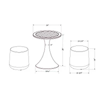 Dalya Table and Stools Bistro Set Grege by South Shore Furniture