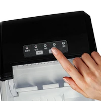 Koolatron Portable Countertop Ice Maker, 26lbs - Black Stainless Steel